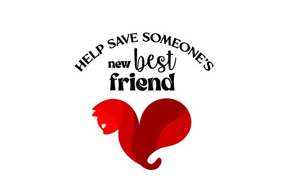 Animal Rescue Logo, Cat with Quote for Crafts and Work