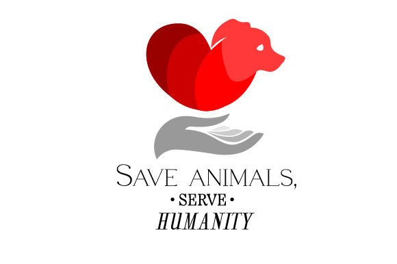 Animal Rescue Logo, Dog with Quote for Crafts and Work