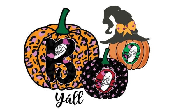 Boo Yáll Halloween Sublimation Design for T-Shirt Graphics