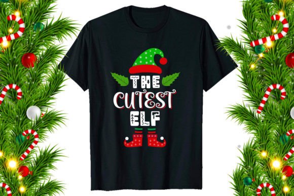 Christmas T Shirt Design the Cutest Elf - A Festive Graphic for Handmade Creations