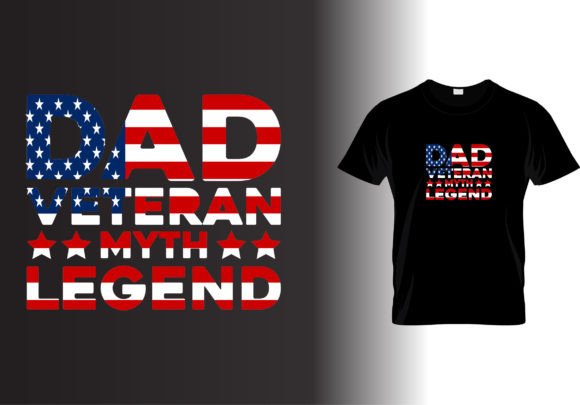 Dad Veteran Myth Legend T-shirt Design: A Versatile Graphic for Branding