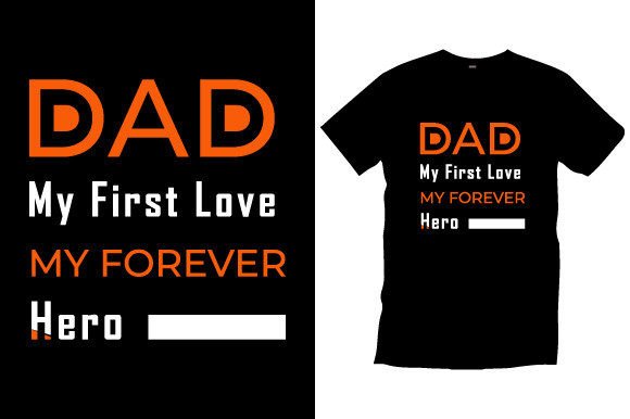 Father’s Day Typography T-Shirt Vector for Graphic Design