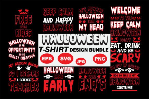 Halloween T-Shirt Bundle: A Graphic Design Asset for Bloggers and Publishers