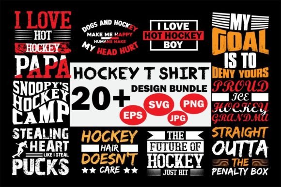 Hockey T-shirt Bundle Graphics for Branding