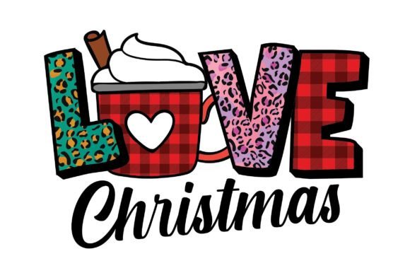Love Christmas Sublimation Design for T-Shirt Graphics