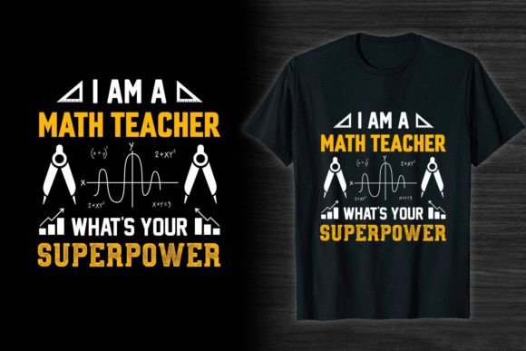Math Teacher Graphics for Print Templates