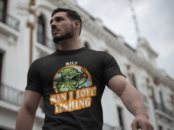MILF Man I Love Fishing Graphics for T-Shirt Designs