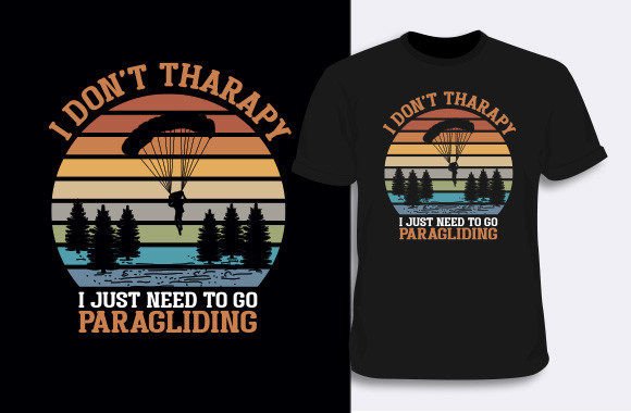 Paragliding T Shirt Design 4 for Marketing and Branding