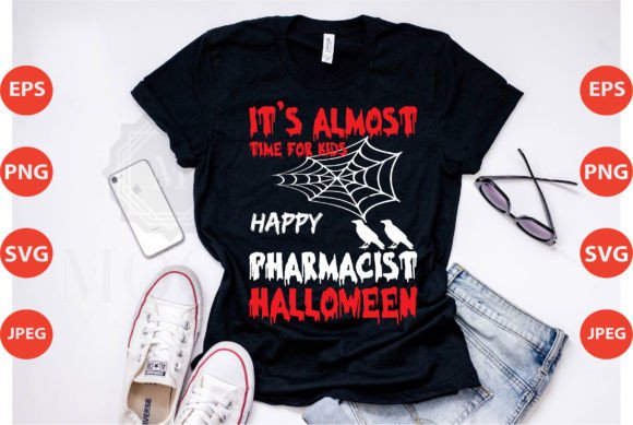 Pharmacist Halloween T-Shirt Design for Graphics and Merch