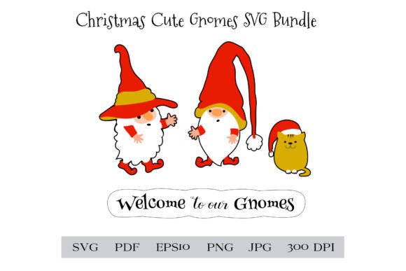 SVG Stickers Gnome Bundle for Handmade Creations