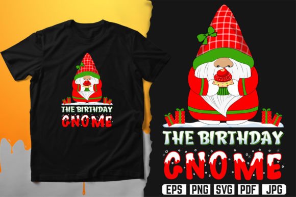 The Birthday Gnome T-Shirt Design Vector for Branding and Graphics