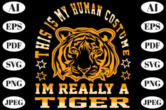 Tiger T-Shirt Design Vector for Crafting and Graphics